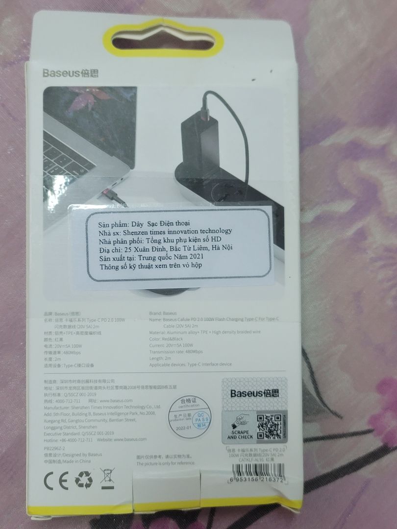 cáp sạc dài và bọc dù chắc chắn. shop lần sau đóng gói nên lấy giấy cứng hơn để đóng gói, nhận kiện hàng rách móp sẹp lép may bên trong vẩn ok