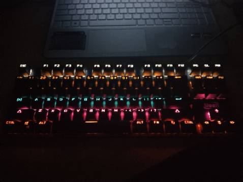 Đây là 1 bàn phim cơ chất lượng, gõ êm tai, vô cùng nhạy. Tuy nhiên mình khá thất vọng vì bàn phím shop giao cs 1 hàng led ko sáng(trong ảnh) Đây là 1 bàn phim cơ chất lượng, gõ êm tai, vô cùng nhạy. Tuy nhiên mình khá thất vọng vì bàn phím shop giao cs 1 hàng led ko sáng(trong ảnh)