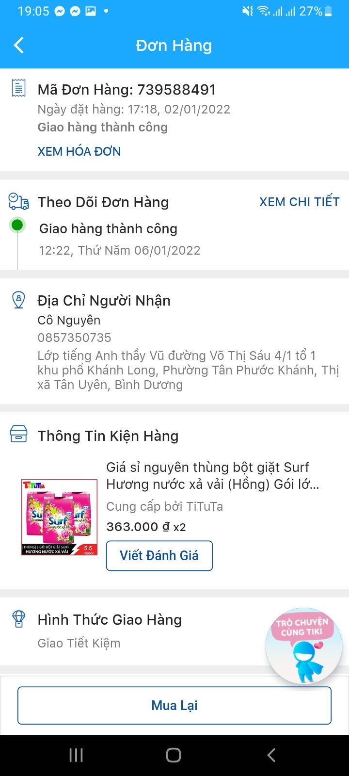 sản phẩm giao lâu lại thiếu mua 2 thùng tức 3x2 tổng 6 bịt nhưng chỉ nhận 3 bịt