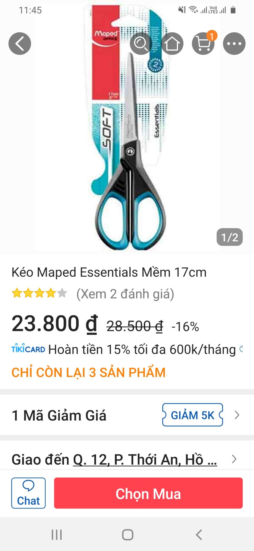 kéo bén. Fahasa giao hàng nhanh. đặt hôm nay ngày mai nhận dc hàng. nhưng kéo này có vẻ để lâu ngày nên bụi bám hơi bẩn.