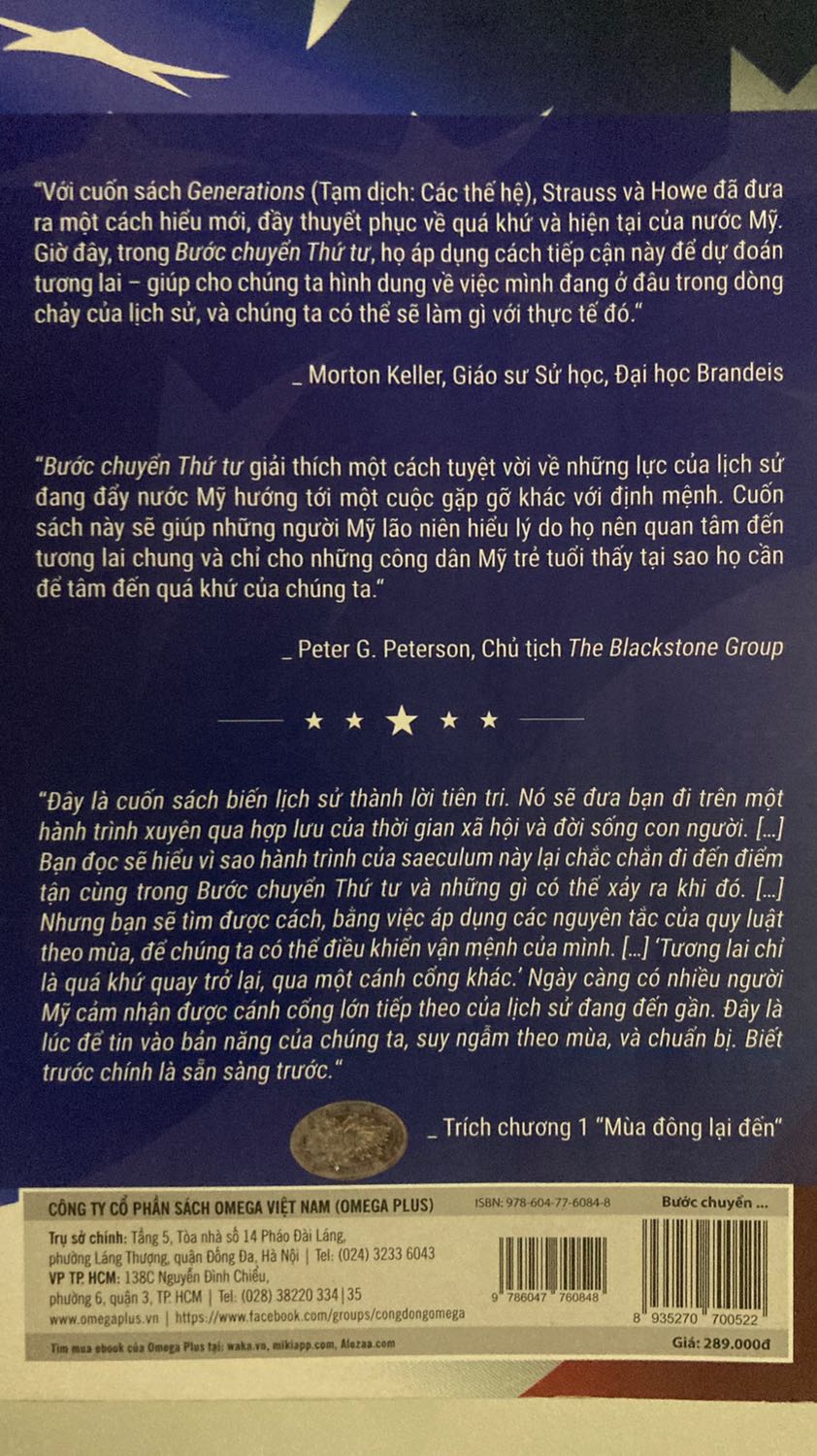 Một cuốn sách hay về tiên đoán lịch sử nước Mỹ, nhưng có lẽ cũng có giá trị đối với lịch sử phát triển của thế giới. Tuy nhiên, để hiểu thấu các vấn đề tác giả truyền đạt thì cần nắm bắt các vấn đề cơ bản về lịch sử nước Mỹ