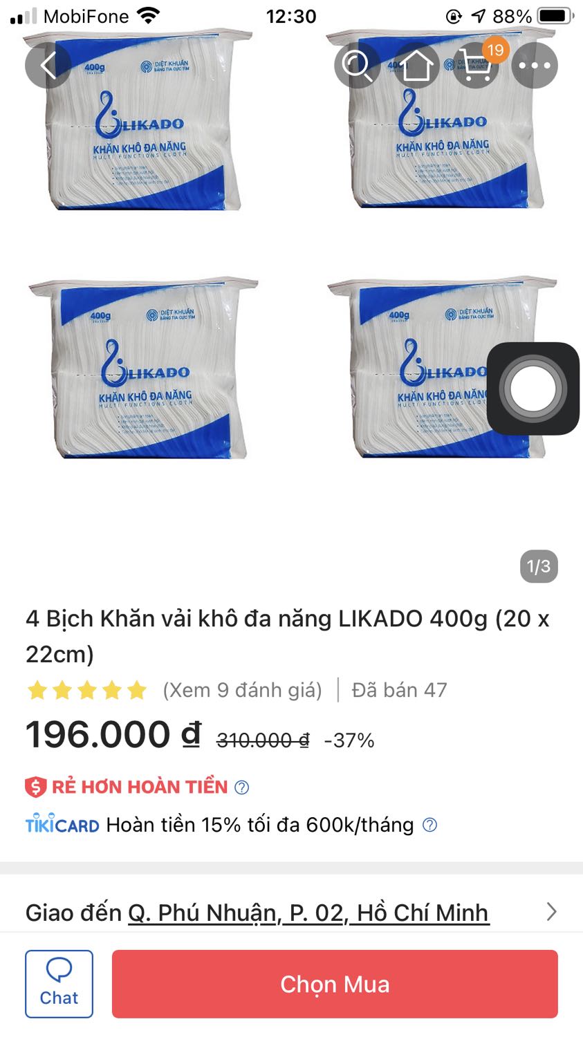 GIAO HÀNG SAI KÍCH THƯỚC
Tôi mua size 20*22 nhưng có vẻ nhà bán hàng đã giao nhầm size 15*20 cho tôi!
Tôi muốn đổi lại theo đúng như cầu sử dụng! 
Tiki hãy liên hệ đổi trả giúp tôi nhé! 
Thanks all?
Tôi sẽ quay lại đánh giá sau khi nhận được hàng đổi.