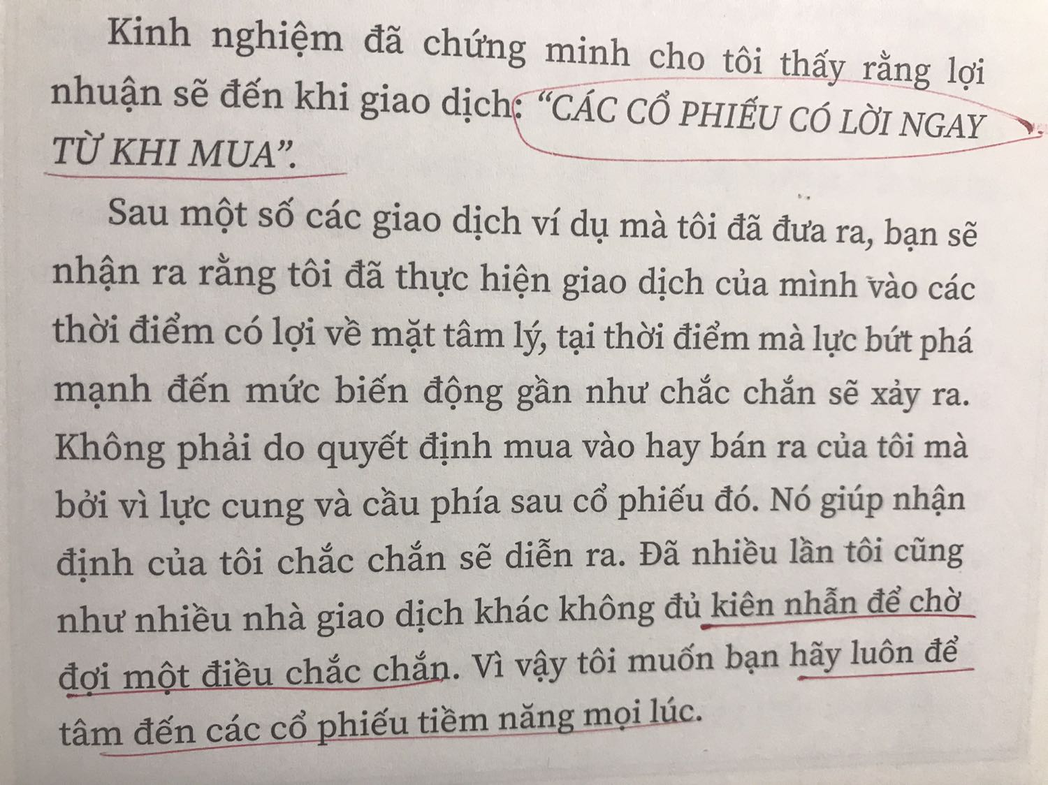 Biết ơn sự phục vụ của Tiki. Đóng gói sản phẩm cẩn thận, giao hàng nhanh chóng…
Biết ơn anh Thái và Happy Live team. 
Nội dụng cuốn sách thật tuyệt vời với những ai yêu thích đọc sách đầu tư. “Kiên nhẫn để chờ đợi một điều chắc chắn…”