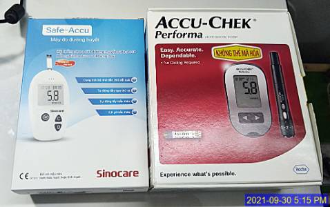 Sinocare Safe Accu giá rẻ , phát hàng nhanh , que *** date dài . Tiếc là sai số  +1.0 mmol/L  so với Accu- Check Germany- Made In USA  trên cùng 1 mẫu máu .