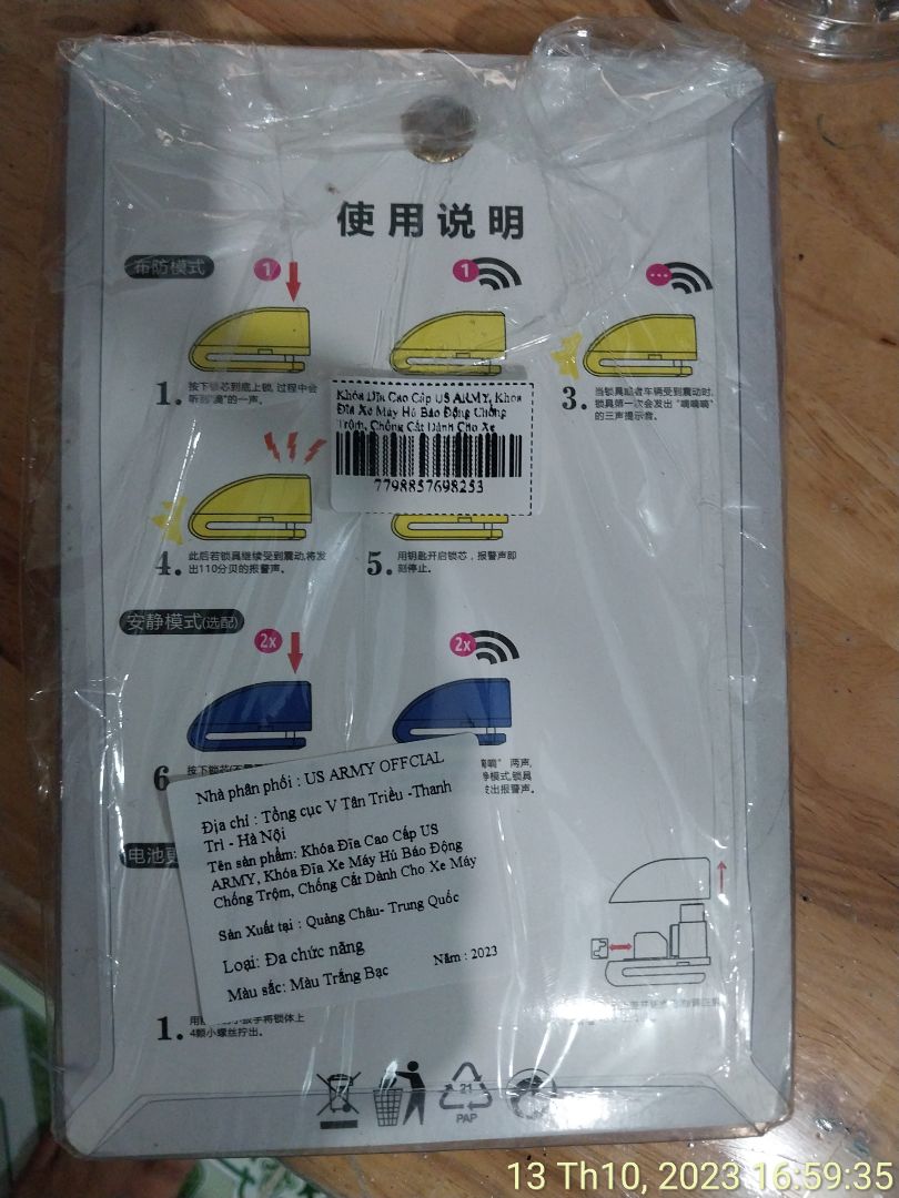 Giao hàng thân thiện. 
Sản phẩm gần như quảng cáo...
Máy hú tạm được. 
Khóa tạm được.