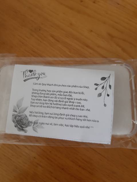 Mở ra đọc tờ giấy này kèm theo sản phẩm là đánh giá 5 sao rồi.