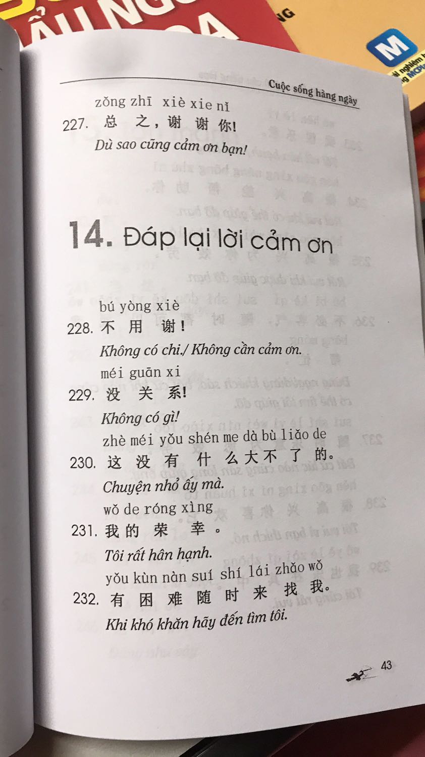 Nội dung sách là những câu ngắn thường được sử dụng trong cuộc sống hàng ngày