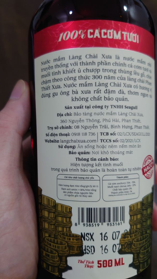 k ghi rõ thành phần bao nhiêu độ đạm. đọc info thì có chỗ hàm lượng đạm tổng là 30 +- 3. Vậy là chai này tầm 33 độ thôi. Dc cái đóng gói rất đẹp và kỹ càng, giá lúc mua là 720k giảm còn 390k, nhưng bây giờ thì mặc định là 390k, cảm giác hơi hớ k ghi rõ thành phần bao nhiêu độ đạm. đọc info thì có chỗ hàm lượng đạm tổng là 30 +- 3. Vậy là chai này tầm 33 độ thôi. Dc cái đóng gói rất đẹp và kỹ càng, giá lúc mua là 720k giảm còn 390k, nhưng bây giờ thì mặc định là 390k, cảm giác hơi hớ