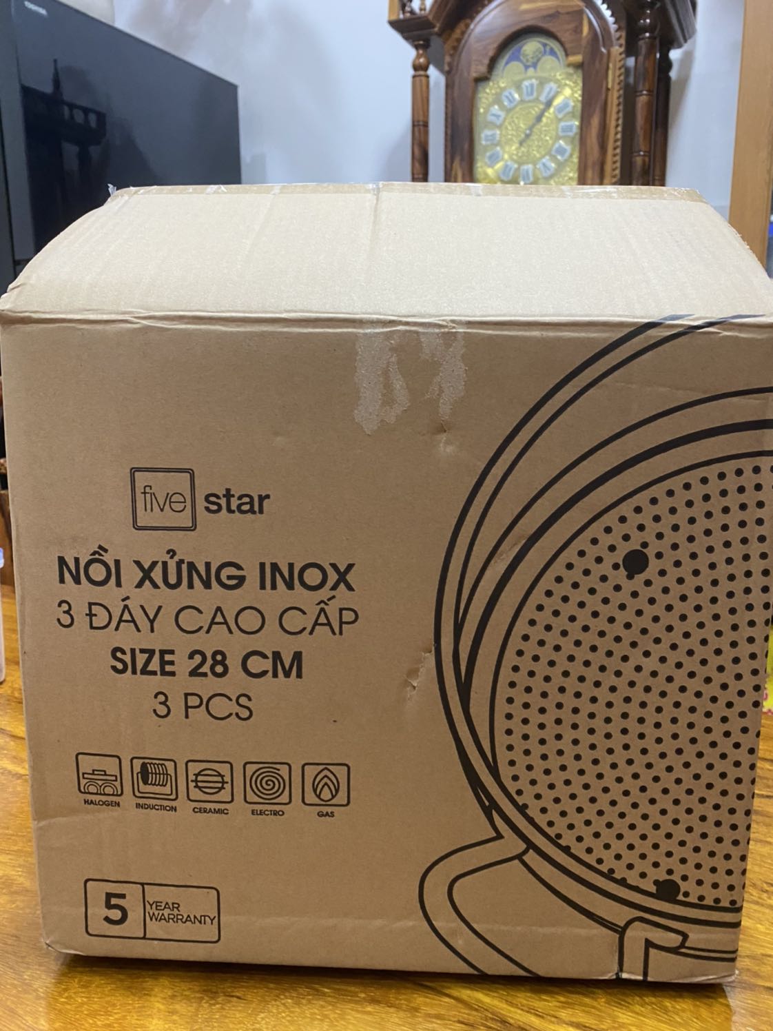 Bộ nồi Xửng hấp rất đẹp, chắc chắn. Giá cả hợp lý. Đóng gói kỹ. Rất ưng ý.