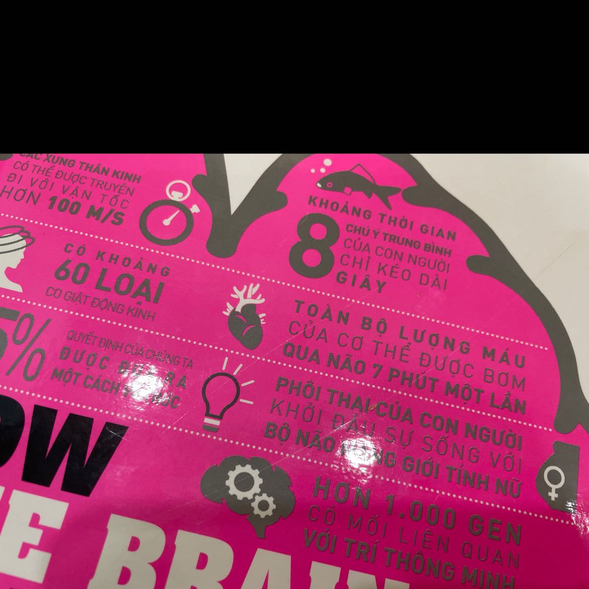 Bìa sách bị trầy xước, có một đường dài như bị cắt trúng. Mặc dù bên trong không vấn đề gì nhưng về mặt thẫm mĩ thì nó trở thành hàng cũ và xấu. Hơi bẩn nhẹ nhưng tôi đã bôi đi rồi. Móp nhẹ bìa nhưng không đáng kể. Nhưng vẫn tiếc thì vết xước trên bìa lớn quá :(((