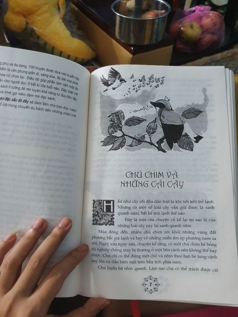 Sách siêu dày. Lướt sơ có vẻ có cả truyện ngụ ngôn, truyện cổ tích, lẫn truyện hiện đại.
Đọc để xoa dịu tâm hồn già cỗi của mình