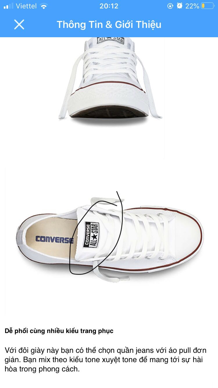 Không biết bên vận chuyển thế nào mà khi giao cho mình hộp đã mở ra rồi. Giày thấy ko giống trong ảnh nên mình kb đánh giá thế nào luôn. Sợ mua phải hàng ko chính hãng vì giày của mình ko có mác treo ở giày luôn