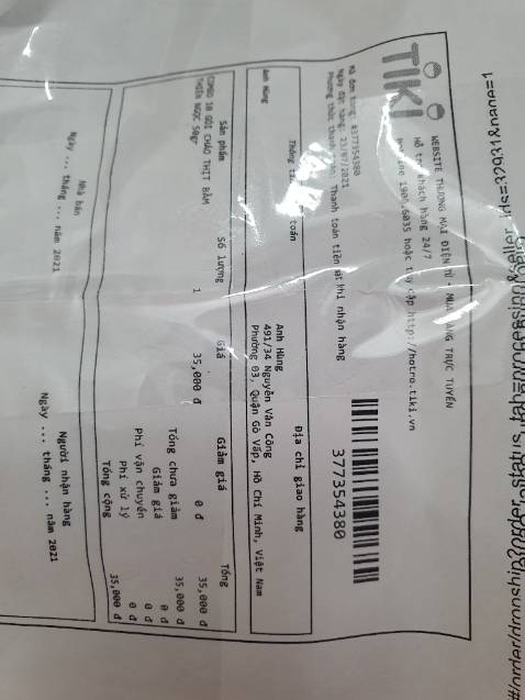 Tôi chưa nhận hàng này tôi nhận cháo . Tiki giao nhầm hàng tôi