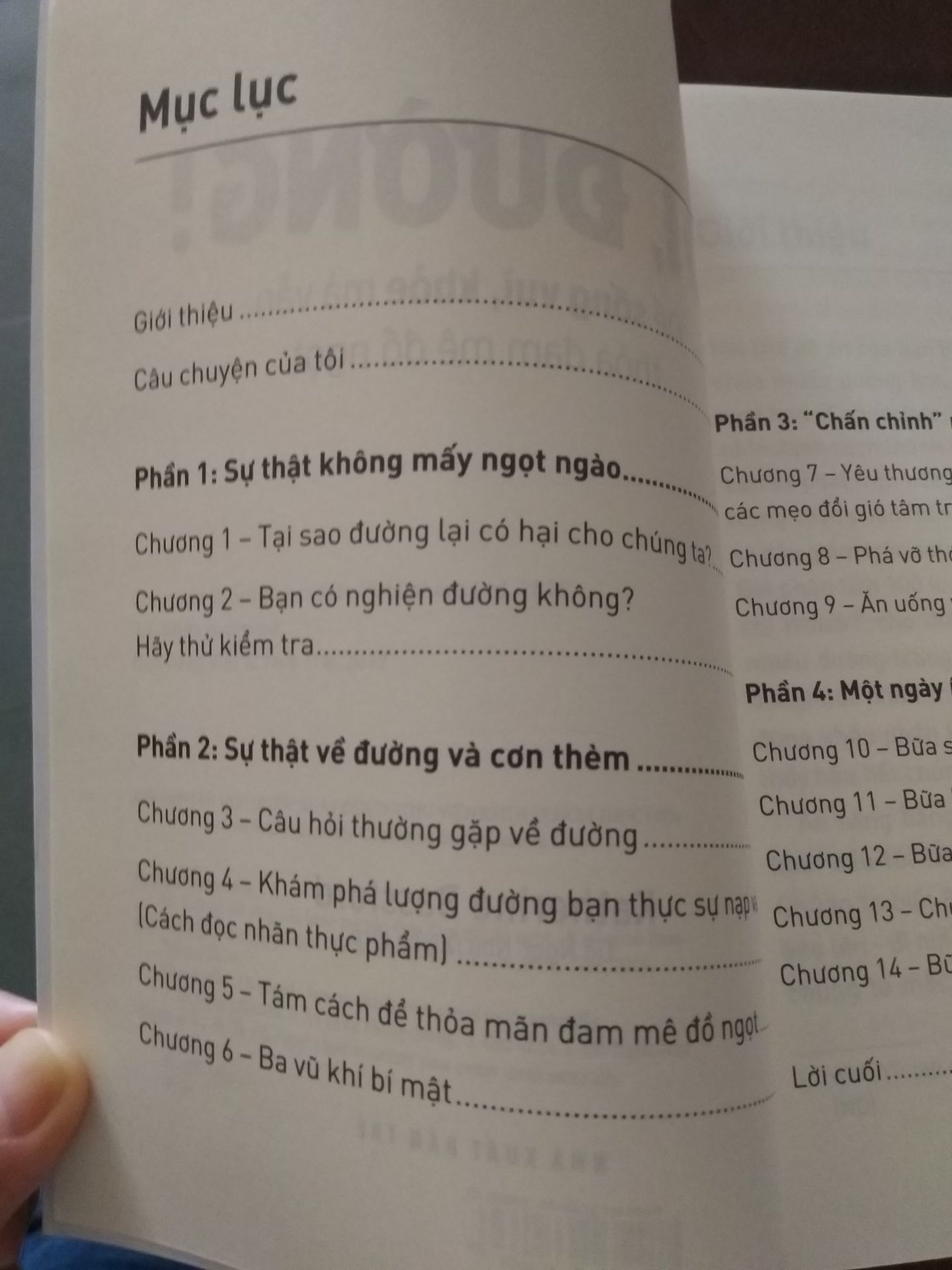 Sách mới, in đẹp. Nội dung như hình mình chụp, khá thú vị. Tiêu thụ nhiều đường sẽ làm tăng tốc độ lão hóa nên mình mua cuốn sách này với hi vọng có thể áp dụng các phương pháp trong sách để hạn chế lượng đường hàng ngày.