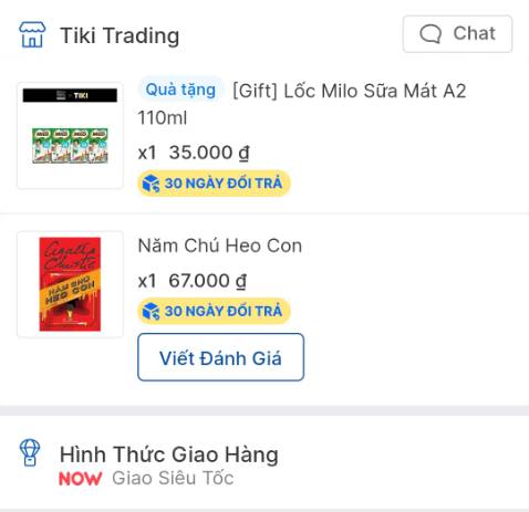 TikiNow giao hàng siêu nhanh, đóng gói cẩn thận, hộp đẹp, sách mới nguyên seal. Đa tạ Tiki 🫶