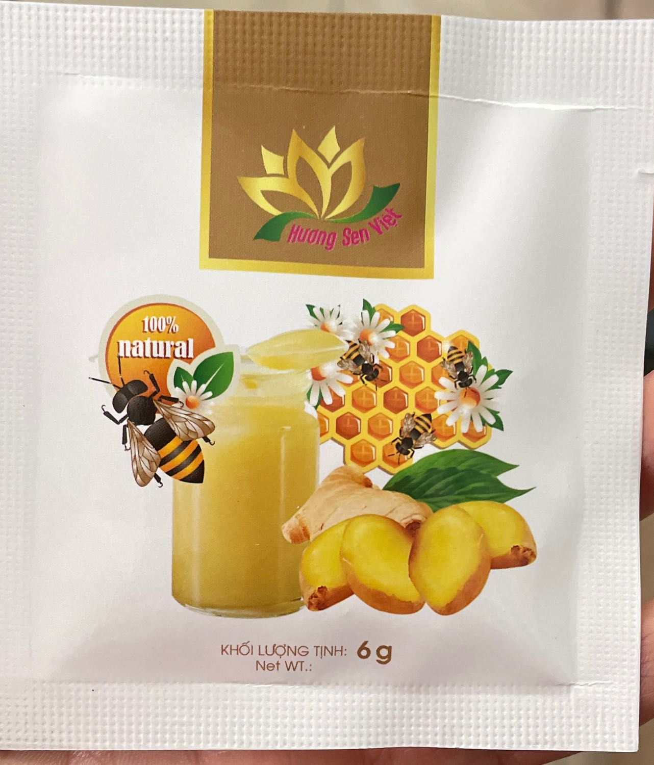 Mứt gừng ngon, ít ngọt được đóng túi 6g tiện lợi khi sử dụng