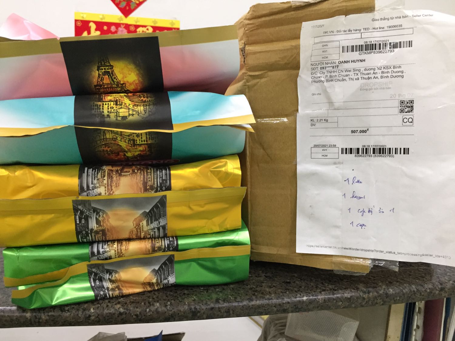 Giao hàng bị thiếu 01 bịch, loại này mình đặt mua 2 bịch mà chỉ giao 01 bịch