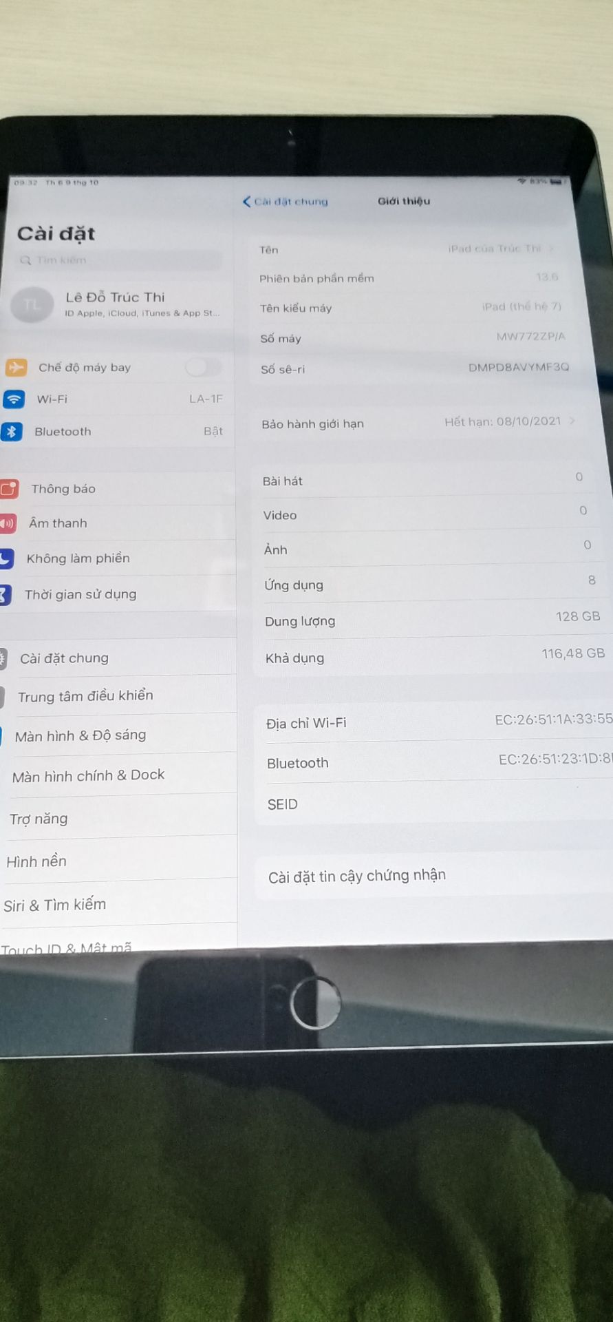 iPad 10.2 Inch WiFi 128GB New 2019 ...