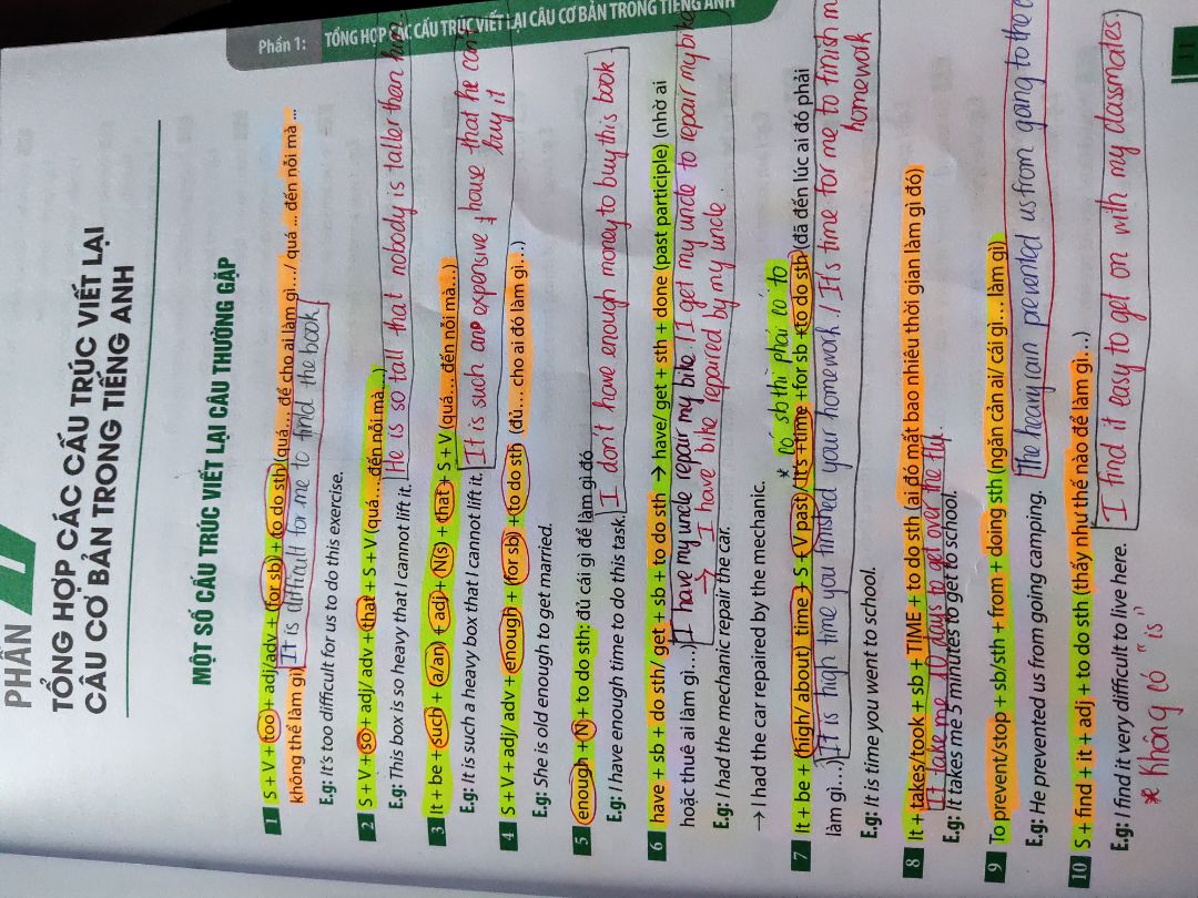 ko hề thất vọng??
cố gắng hoàn thành sớm và đạt đc kết quả tốt nhờ sách
Sách rõ ràng dễ hiểu đầy đủ cho phần viết lại câu
Tiki gút chóp quá, giao hàng sớm, ko có vấn đề gì luôn????