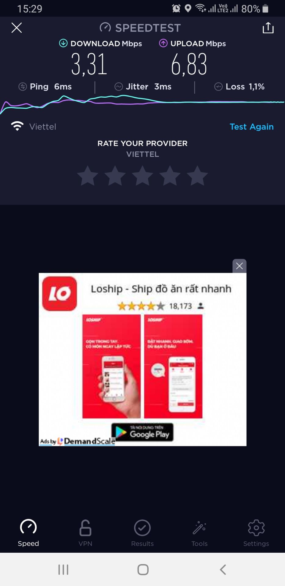 - Tiki giao hàng nhanh, đúng thời gian dịch vụ Tiki Now 2h, đóng gói cẩn thận.
- Sản phẩm đúng mẫu, kết nối bình thường nhưng chất lượng kém.
   + Tại cùng vị trí tôi đo bằng 2 app speedtest, tốc độ truyền dữ liệu từ Modem chính lại lớn hơn nhiều (20-25 Mbps) so với tốc độ truyền kết nối từ bộ kích sóng tp-link (3-4 Mbps), tại vị trí 3 đèn led wifi, đường truyền bị giảm rất nhiều khi đi qua thiêt bị kích sóng.
   + Tại vị trí 5 đèn led wifi kết quả cũng tương tự.
   + Tôi đã cài đặt bằng nhiều cách : qua nút bấm WPS trên modem, app Tether, IP http://*** kết quả vẫn như vậy.
    + Tôi đang sử dụng nhà mạng viettel, đã thử test nhà mạng khác FPT vẫn vậy.
- Không hiểu sao lại có nhiều nhận xét tốt về sản phẩm, có lẻ sản phẩm tôi nhận bị lỗi nên đề nghị Tiki cho tôi đổi mẫu khác.Thanks!
