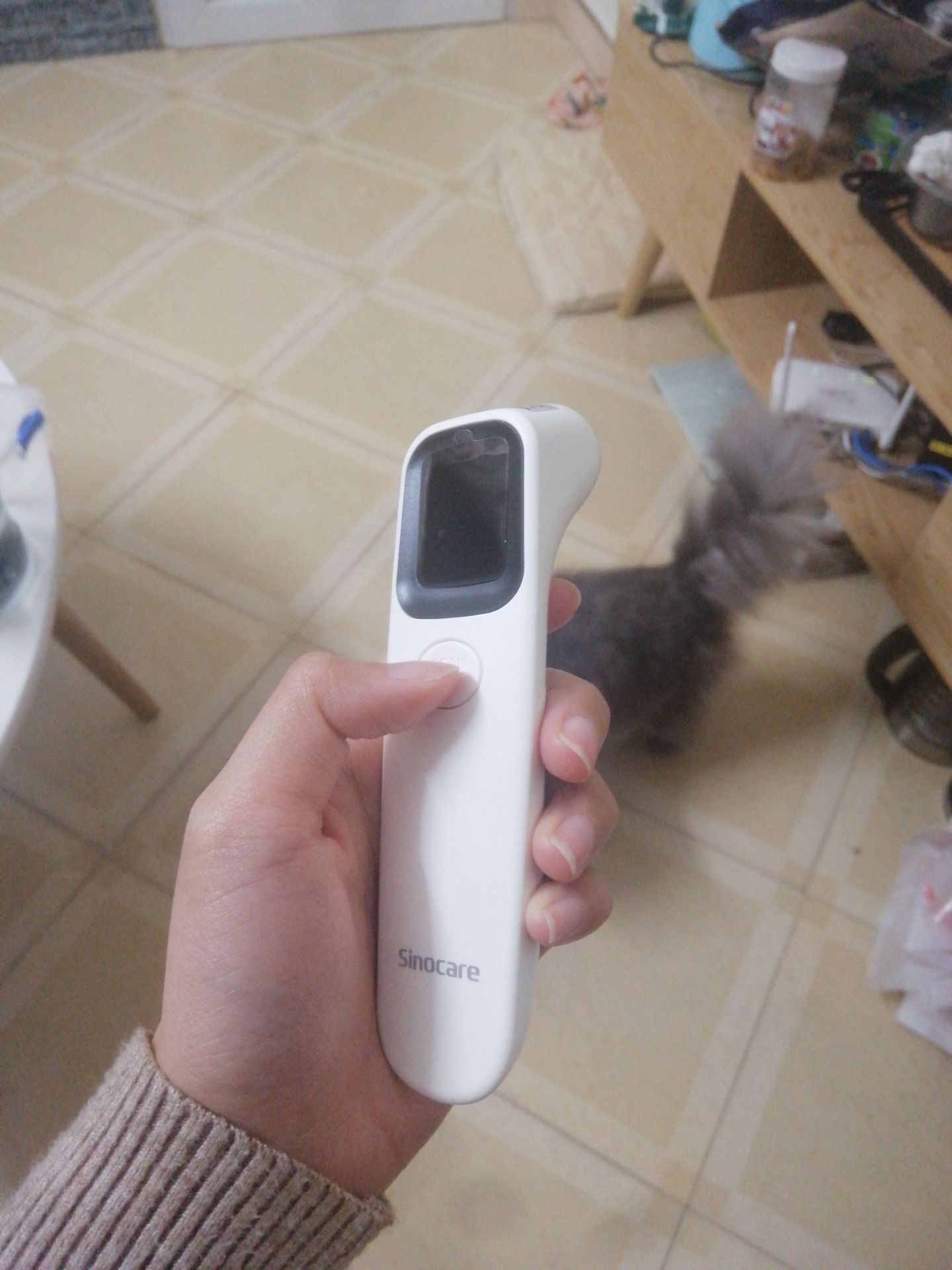 sản phẩm nhỏ gọn, đo nhiệt ra kết quả nhanh. trong hộp có sẵn thẻ bảo hành đầy đủ