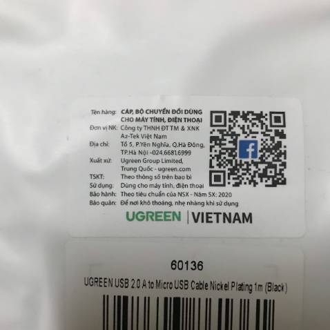 Hàng chính hãng, nguyên seal, sợi cáp to nhưng không quá cứng, luôn tin tưởng hàng Tiki Trading.