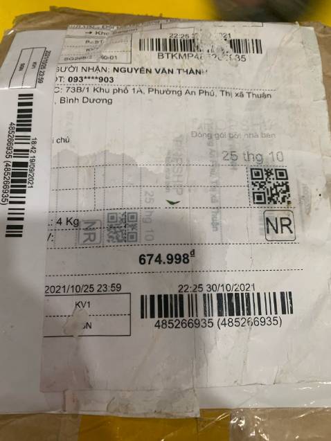 Mình mua 02 bịch, nhận hàng chỉ có 01 bịch.