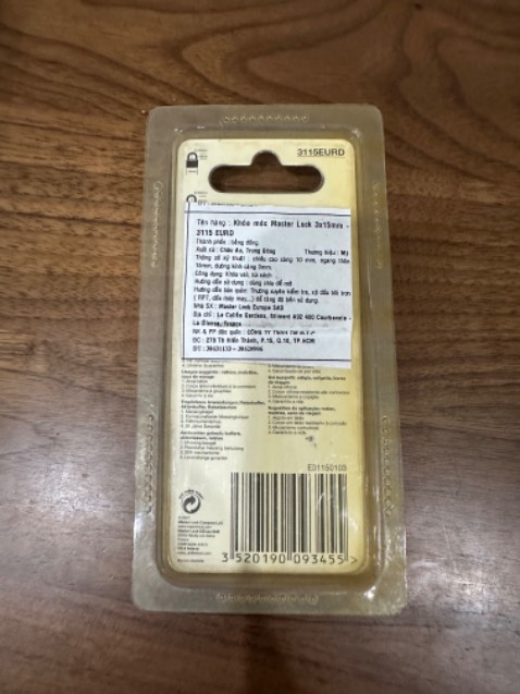 Bao bì để hơi lâu trong kho nên nhựa bị xỉn vàng nhưng khóa thì đung tốt.