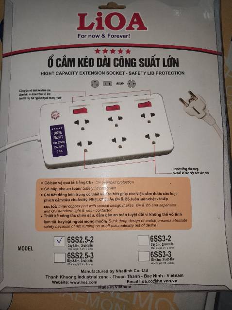 Ổ cắm đẹp dày dặn. Cắm nhẹ nhàng dễ cắm. Công xuất cao sài tiện lợi ko bị cháy ổ. Giá thành rẻ hơn nhiều nơi khác. Cảm ơn shop, cảm ơn tiki 🥰