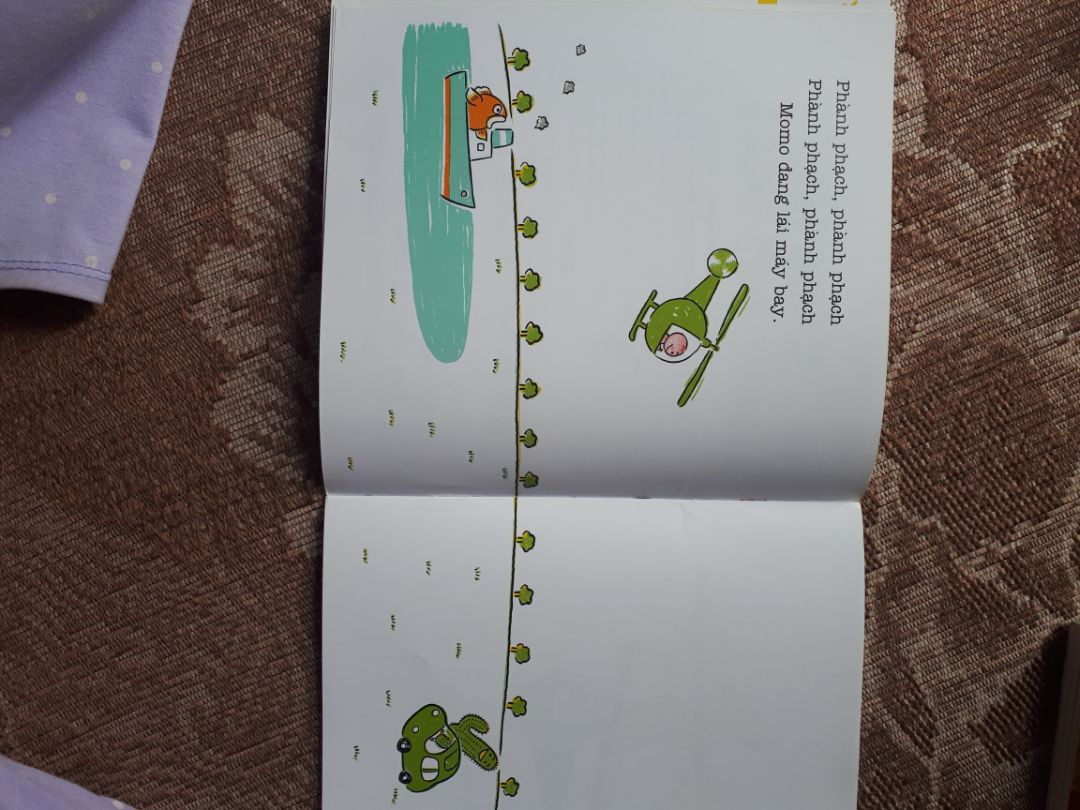 nhiều từ tượng thanh. bé thích những sách kiểu như vậy á.