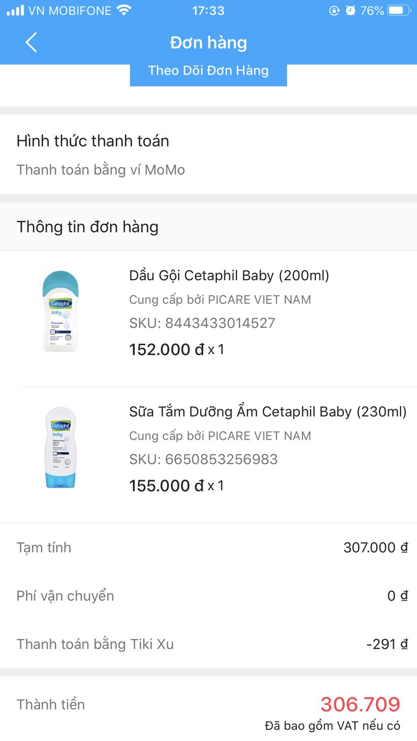 Mình đặt 1 chai dầu gội và 1 chai sữa tắm riêng nhưng khi nhận được lại là 2 chai dầu gội và sữa tắm 2 trong 1 thế này. do ban đầu mình đặt nhầm địa chỉ giao shop vẫn nhiệt tình đổi liền địa chỉ giao trong ngày, và sản phẩm đóng gói cũng mới nên mình vẫn nhận đơn. Shop ghi nhận lần tới chú ý hơn ở khâu soạn hàng nhé! Thanks shop!