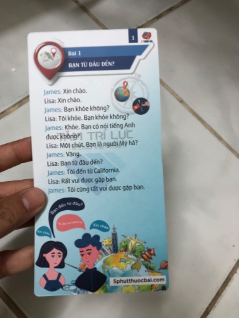 Flashcard 100 đoạn hội thoại căn bản rất hay, cảm ơn Tâm Trí Lực, dễ học dễ áp dụng, 1 mặt tiếng Anh, 1 mặt tiếng Việt nên rất dễ hiểu 
ạ. Sẽ ủng hộ thêm nhiều lần ❤️ Chúc Tâm Trí Lực phát triển bền vững nhé ❤️