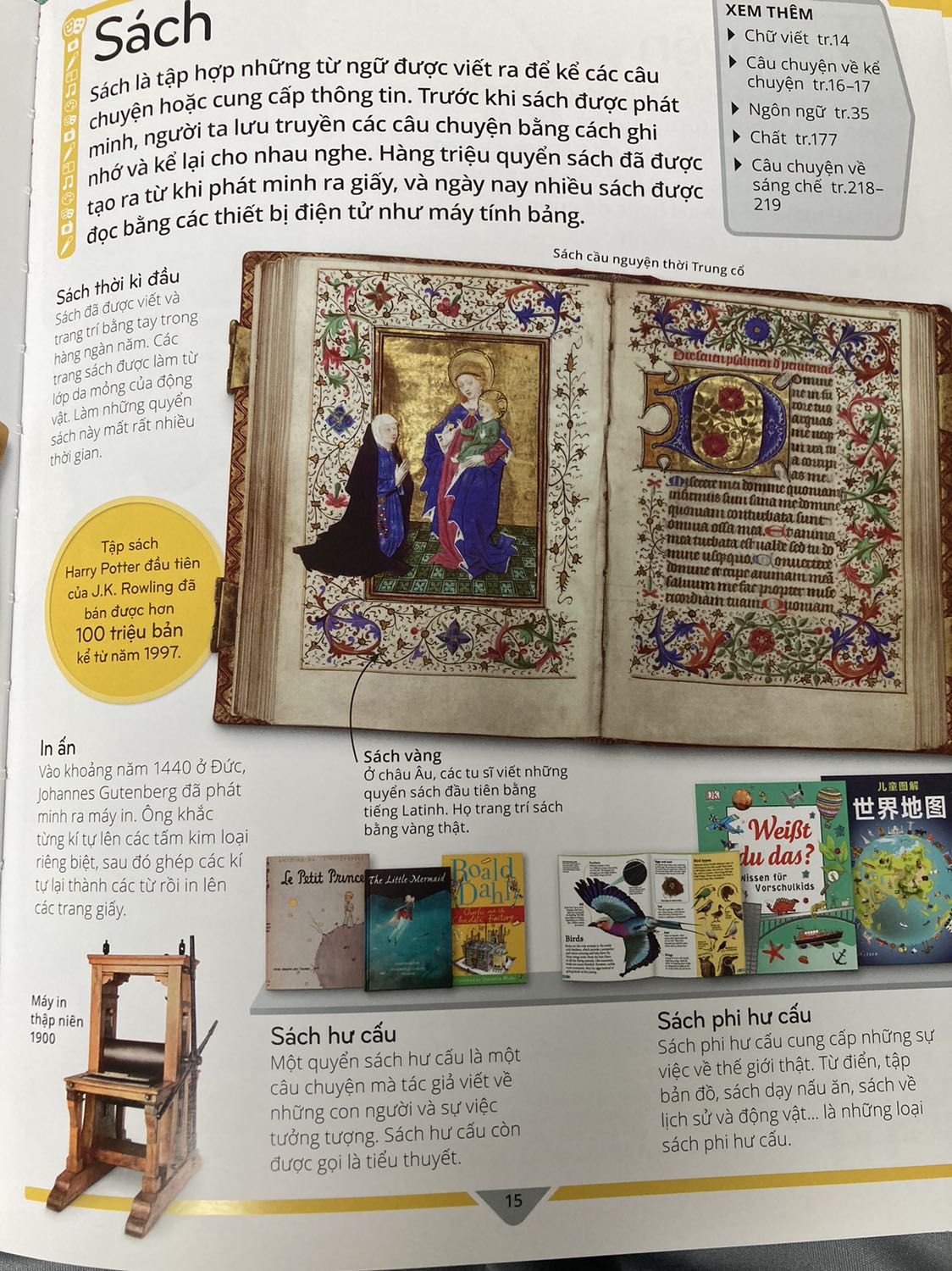 Chất lượng giấy tốt, in màu đẹp, kích thước to dễ đọc. Nội dung bao quát nhiều chủ đề. Nội dung ngắn gọn trên 1 trang. Không phải độ tuổi trẻ em nào cũng có thể hiểu, kể cả người lớn. Có thêm mục liên kết “XEM THÊM” để người đọc đọc thêm các chủ đề liên quan đến chủ đề mình đang xem cũng khá hay.