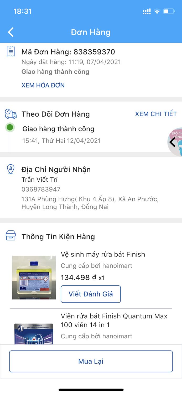 Tiki giao lộn sp giờ đang chờ đổi sp khác
Khá lâu