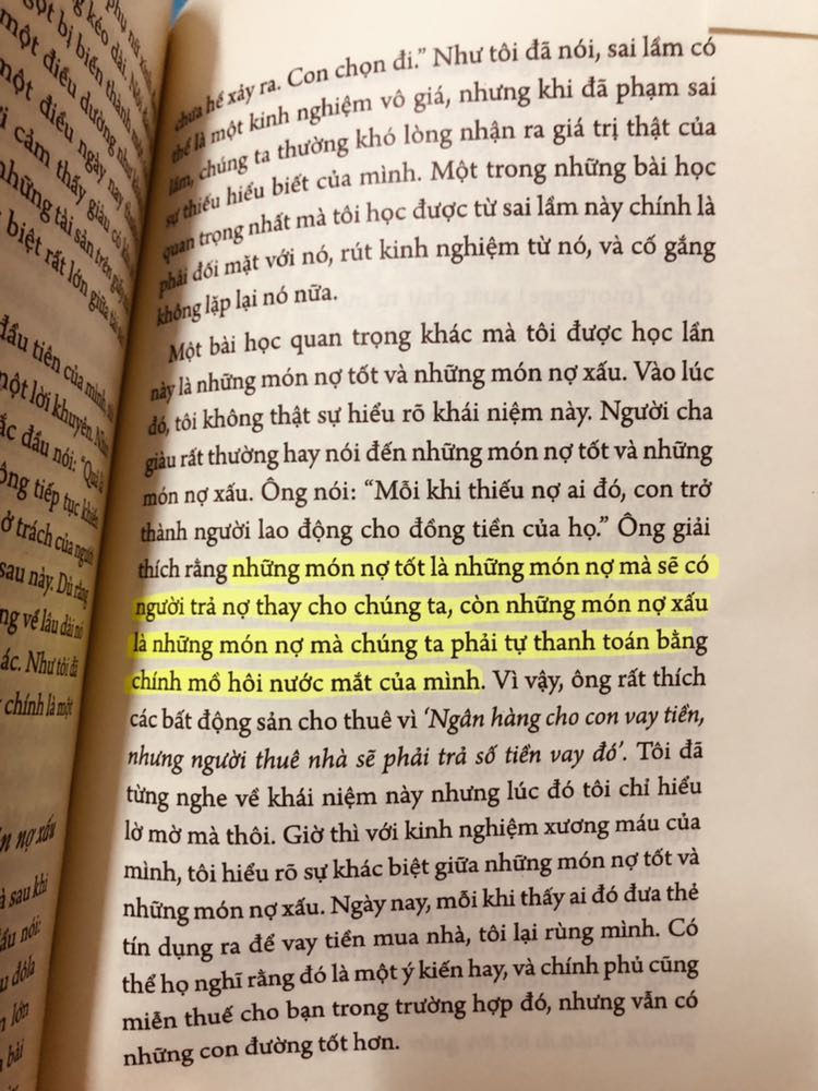- Nội dung sách nói về cách sử dụng đồng vốn sao cho hợp lý, cách đầu tư sinh lợi từ các khoản vay ngân hàng mà mình không cần phải vất vả lao động nhiều. 
- Ngoài ra tác giả còn đề cập đến cách kiếm tiền từ các nguồn thu nhập khác ngoài nguồn thu nhập chính mà ta làm hàng ngày. Chỉ ra cho ta thấy nguồn thu nhập chính là nguồn thu nhập mà ta bị đánh thuế nhiều nhất.