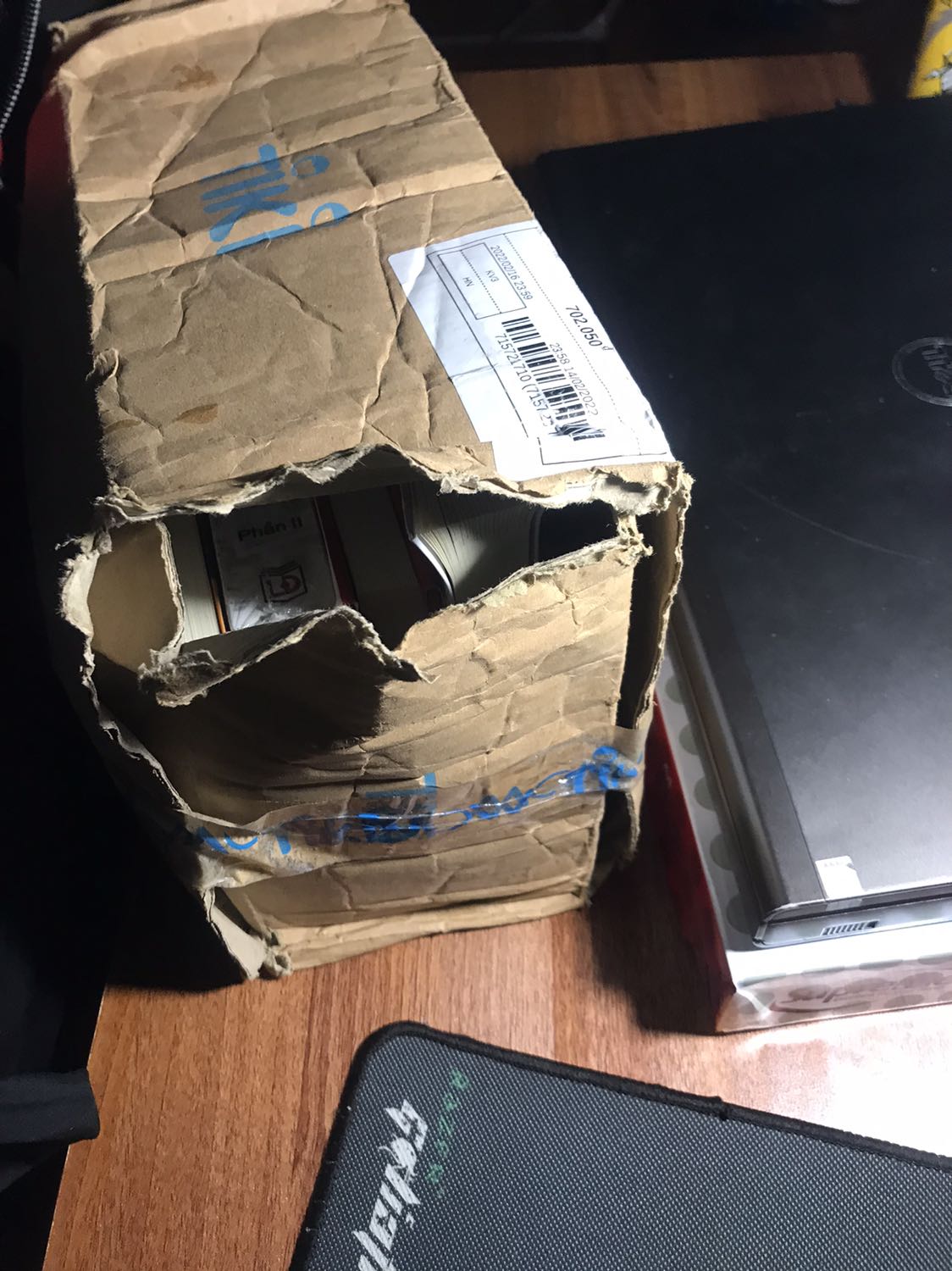 Đóng gói vận chuyển quá kém chất lượng. Bên ngoài thì bục hết các góc rách cả lỗ to, bên trong sách thì rách và móp góc.