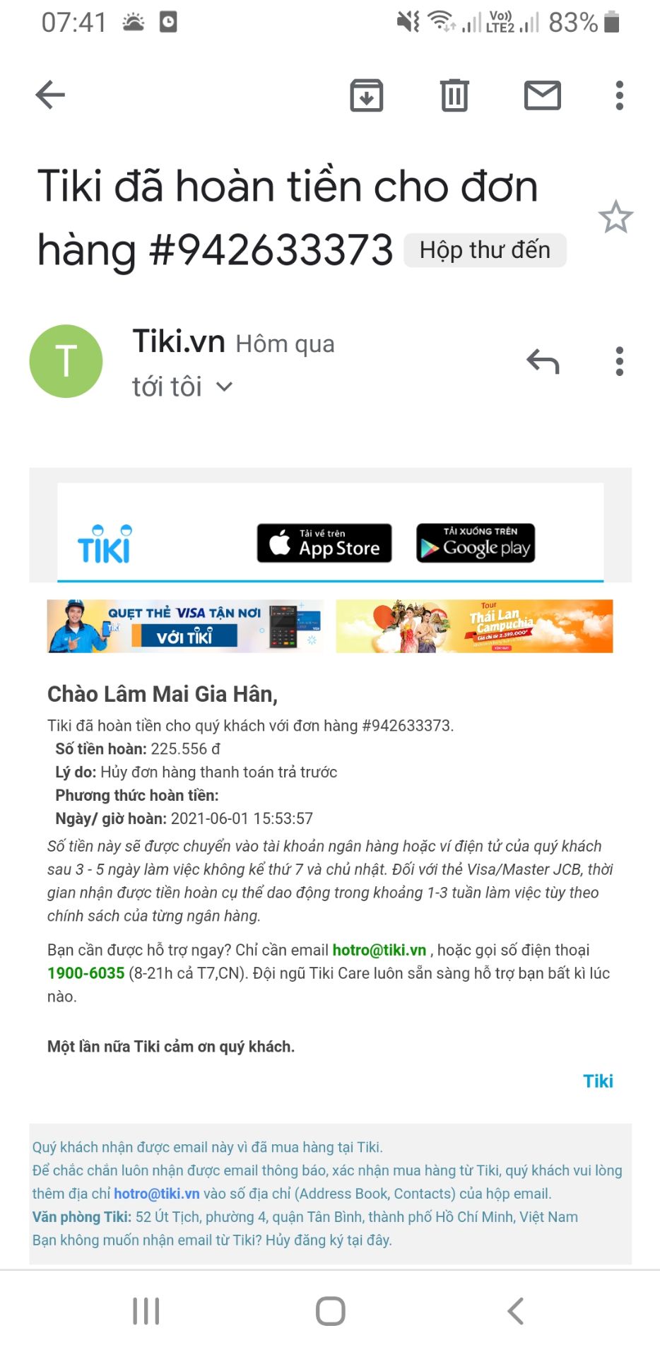 Đặt hàng 3 cái nhưng nhận đc 1 cái. Trong khi mình đã trả phí ship cho đơn hàng 3 cái. khiếu nại thì tiki bảo hết hàng nên hoàn tiền. nhưng mình vẫn phải chịu phí ship của 3 cái. hết hàng thì ngay từ đầu báo cho mình biết để mình đặt lại. đằng này cố đấm ăn xôi ship cho mình 1 cái rồi bắt mình chịu ship 3 cái. biết vậy mình hoàn hàng ngay từ đầu cho a shipper, do tin tưởng tiki nên chủ quan. quá thất vọng