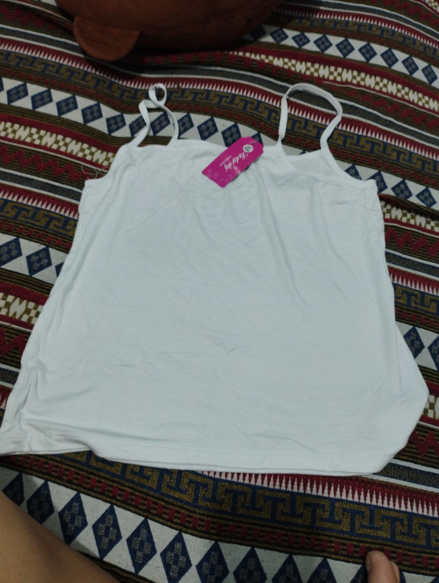 ok đẹp lắm nha. Mình 52kg mặc size 4xl hoặc 5xl vừa nhen. Vải thun thoáng mát