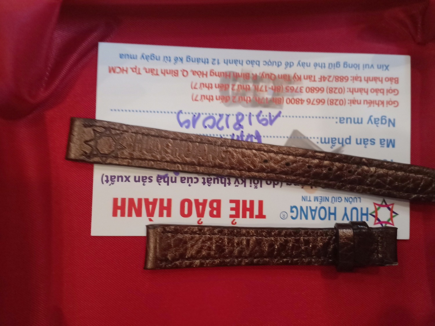 Dây đồng hồ rất đẹp da bò đảm bảo, giao hàng nhanh