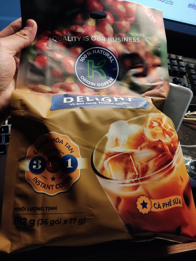 Được cr recommend cho nên mua thử. Uống thấy cafe ngon, uống đậm vị hơn so với G7, Trung Nguyên. Ship nhanh, từ TP HCM ship mà mất có 3 ngày.