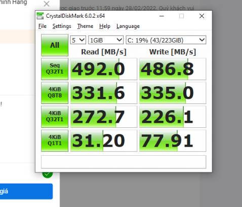 đặt đơn lúc 20:15 tối thì 10h sáng hôm sau nhận đk 5* khoản giao hàng!
*** tốc độ sản phẩm khá giống thông số trên web!