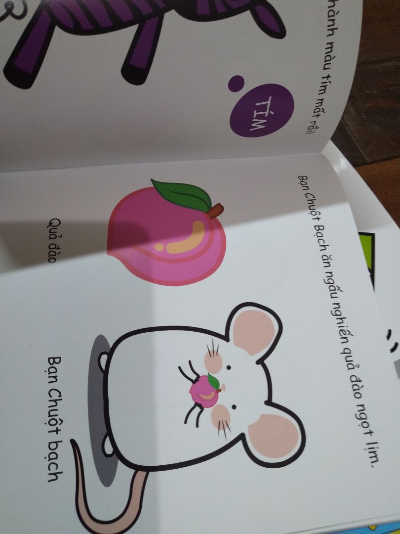 Nội dung phù hợp với bé. Trang giấy số lượng chi tiết vừa phải, màu sắc đẹp, không quá sặc sỡ. Giá cả phù hợp túi tiề.mn.