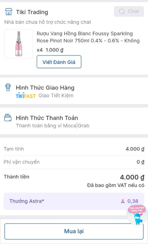 Rượu đã được tách cồn, vị chua nhẹ, uống cùng hải sản hoặc đồ ngọt.
