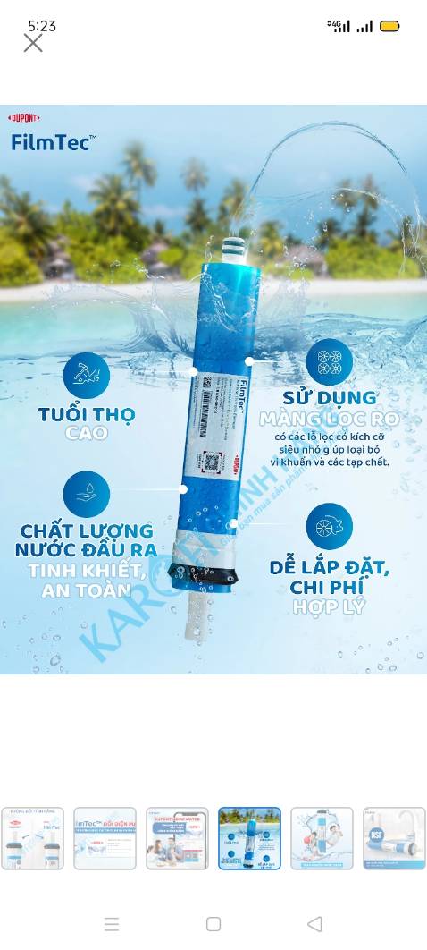 sp tốt, lọc nước OK