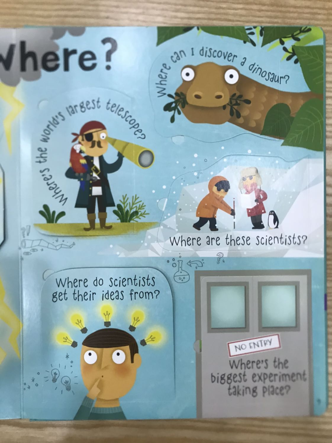 Sách thú vị với trẻ con vì có thể lật và khám phá các nội dung bên trong. Sách khổ to. Nội dung chất lượng. Có cả những thứ mà giờ bố mẹ đọc cũng mới đc biết thêm.