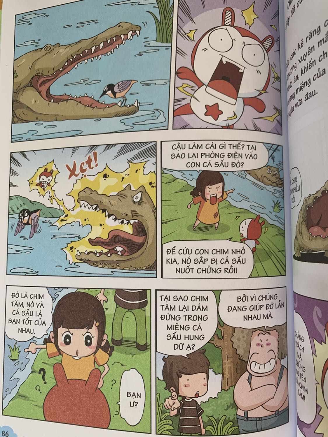 Những câu hỏi được giải đáp sinh động bằng những câu chuyến ngắn dí dỏm làm bé đọc và nhớ lâu hơn. Có những câu hỏi mà người lớn còn chưa biết nè!