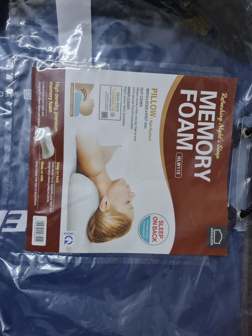 nhận được hàng rồi, canh sale mãi mới mua được giá rẻ. Phải trải nghiệm thử mẫu gối này mới nhận xét được nha.