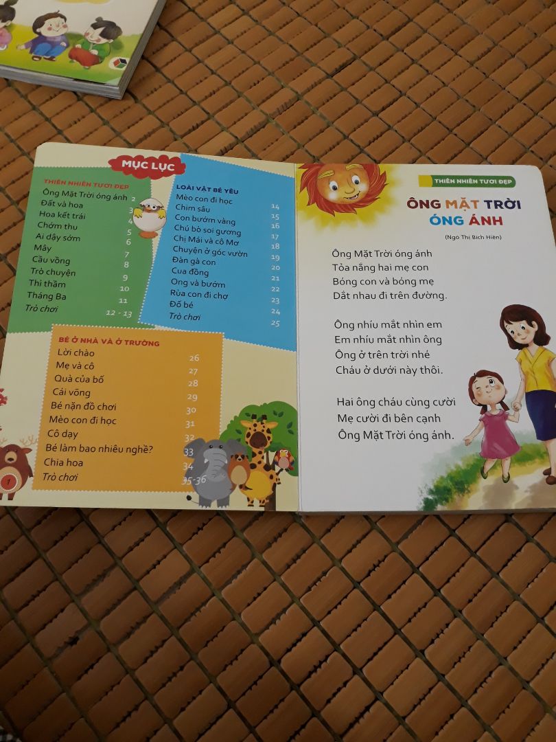 Sách chất lượng tốt, chữ to, hình đẹp, đóng gói kĩ càng. Nên MUA 1 TRONG 2 quyển cho con. Vì nội dung của tất cả thơ trong quyển THƠ CHO BÉ TẬP NÓI trùng khớp với ĐỒNG DAO - THƠ - TRUYỆN CHO BÉ TẬP NÓI.