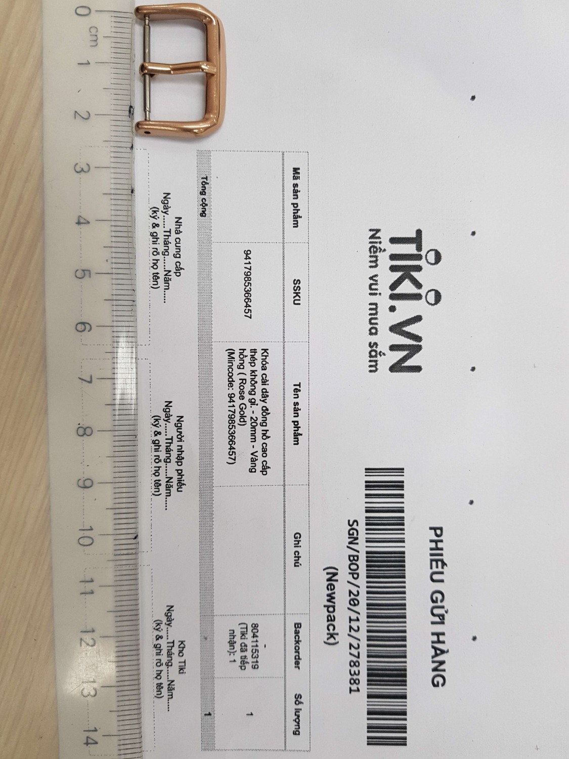 Mình đặt kích thước 20mm, nhưng shop gửi 22mm. Đề nghị Shop cần kiểm tra kỹ trước khi giao hàng.