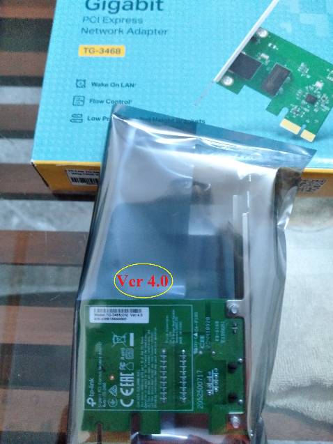 Tiki chuẩn bị đơn hàng này cho mình hơi lâu xíu! (Sau khi đặt hàng thì mấy ngày sau các bạn ấy có thông báo cho mình sẽ giao trễ 1- 3 ngày tiếp theo, mình chờ dài cổ luôn! >< )
Đối tác giao hàng Ninjavan giao hàng rất nhanh.
Sản phẩm chính hãng, dễ dàng lắp đặt. Có đi kèm 2 khay chặn cho các kích thước vỏ case khác nhau. 
Card sử dụng cổng PCIe (Các cổng hỗ trợ các bạn có thể xem hình mình up)
Mình *** thử thì đạt max tốc độ gói cước đang sử dụng. Kết nối ổn định.
Card mạng TP-Link TG-3468 của mình nhận được là ver mới nhất 4.0
Thanks!